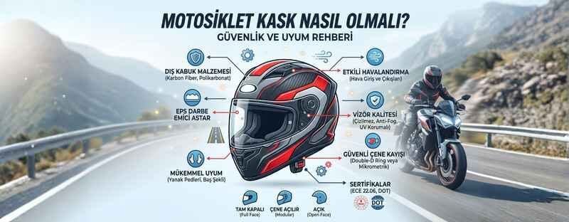 Motosiklet Kask Nasıl Olmalı