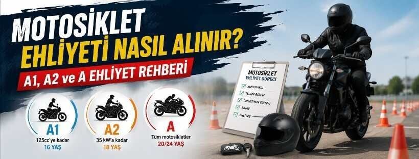 Motosiklet Ehliyeti Nasıl Alınır? | 2026 Yaş, Fiyat, Sınıflar