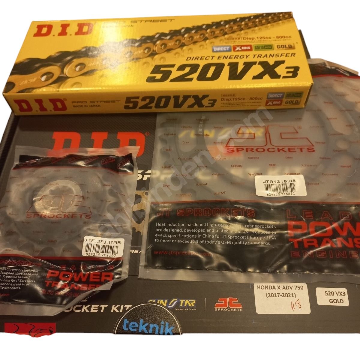 Honda X Adv 750 Zincir Dişli Seti Did Gold Vx3