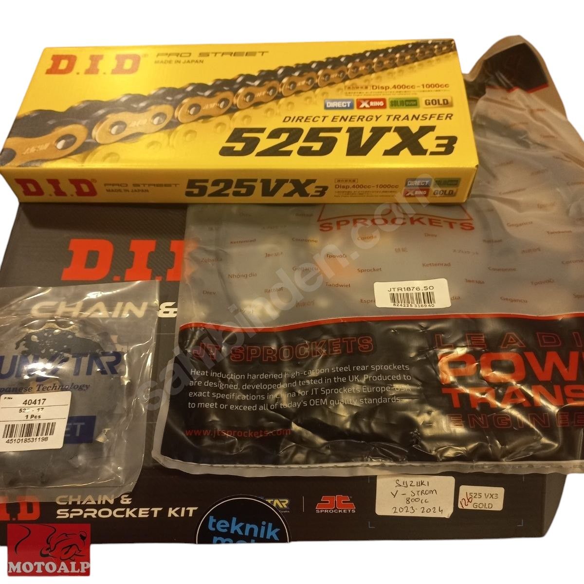 Suzuki V Strom 800 Zincir Dişli Seti Did Gold Vx3