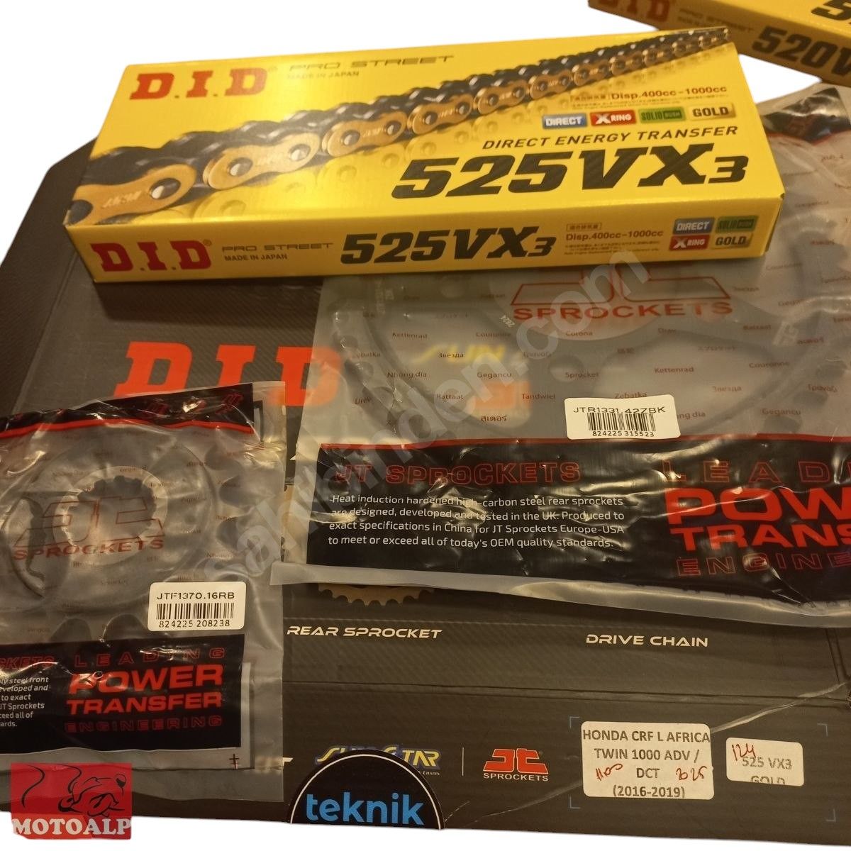 Honda Crf 1000 L Africa Twin Dct Zincir Dişli Seti Did Gold Vx3