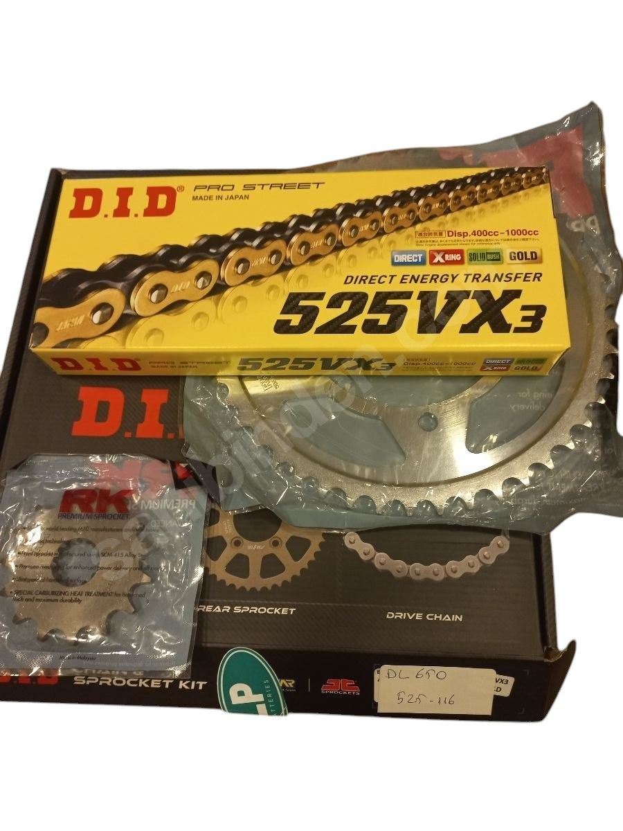 Suzuki Dl 650 Zincir Dişli Seti Did Vx3 Gold