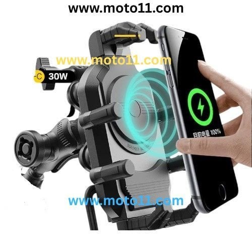 Titreşim Engelleyicili Kablosuz Şarjlı Motorsiklet Telefon Tutucu