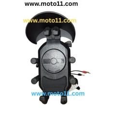 Titreşim Engelleyicili Kablosuz Şarjlı Motorsiklet Telefon Tutucu