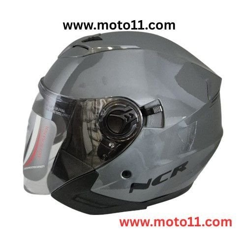 Ncr Yarım Açık Güneş Vizörlü Koyu Gri Kask