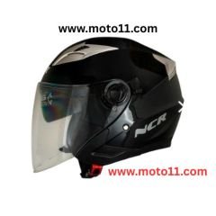 Ncr Açık Yarım Güneş Vizörlü Kask Parlak Siyah