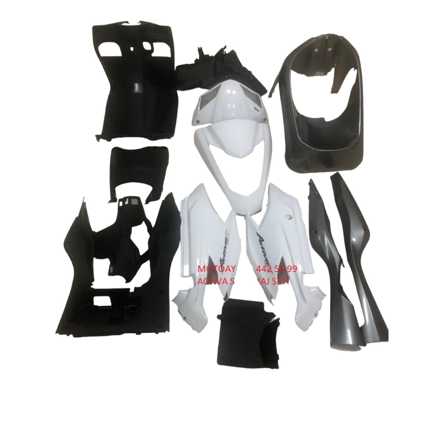 Activa S 125 Kaporta Seti Grenaj Set 2019 2021 Beyaz Yeni Model Moto11