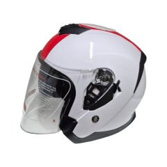 Kırmızı Beyaz Yarım Kask