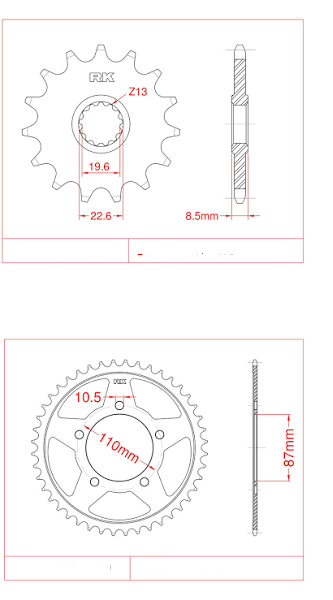 Suzuki Gsxr 250 Ön Arka Dişli Orjinal Moto11