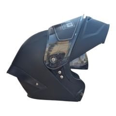Mat Siyah Çene Açılır Kask Vizörlü